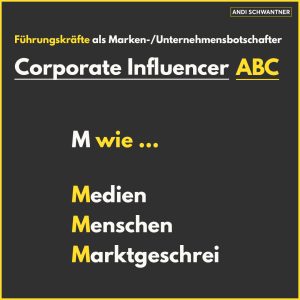 Andi Schwantner, KI, AI, Storytelling, AllMediaAI Corporate Influencer ABC, Corporate Influencer, Unternehmensbotschafter, Markenbotschafter, LinkedIn, Workshop, Seminar, Coach, Trainer für Führungskräfte, Manager und Corporate Influencer, Medien, Change Transformation, Kommunikation, LinkedIn für CEO, Medien, digitale Medien, Digital Leadership, Journalist, Social CEO, Kommunikation, Digital Business, Employer Branding, Personal Branding, Corporate Branding. Österreich. Deutschland. Schweiz. "Zukunft. Neu. Erzählen."